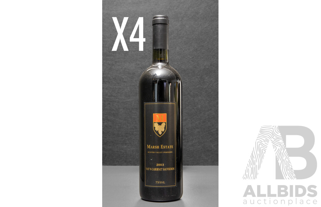 Collection of Four Marsh Estate Vat N Cabernet Sauvignon Vintage 2003