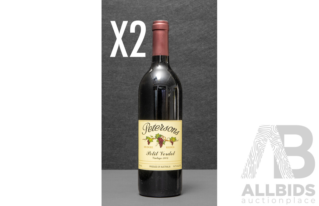 Pair of Petersons Red Wines Vintage 2004
