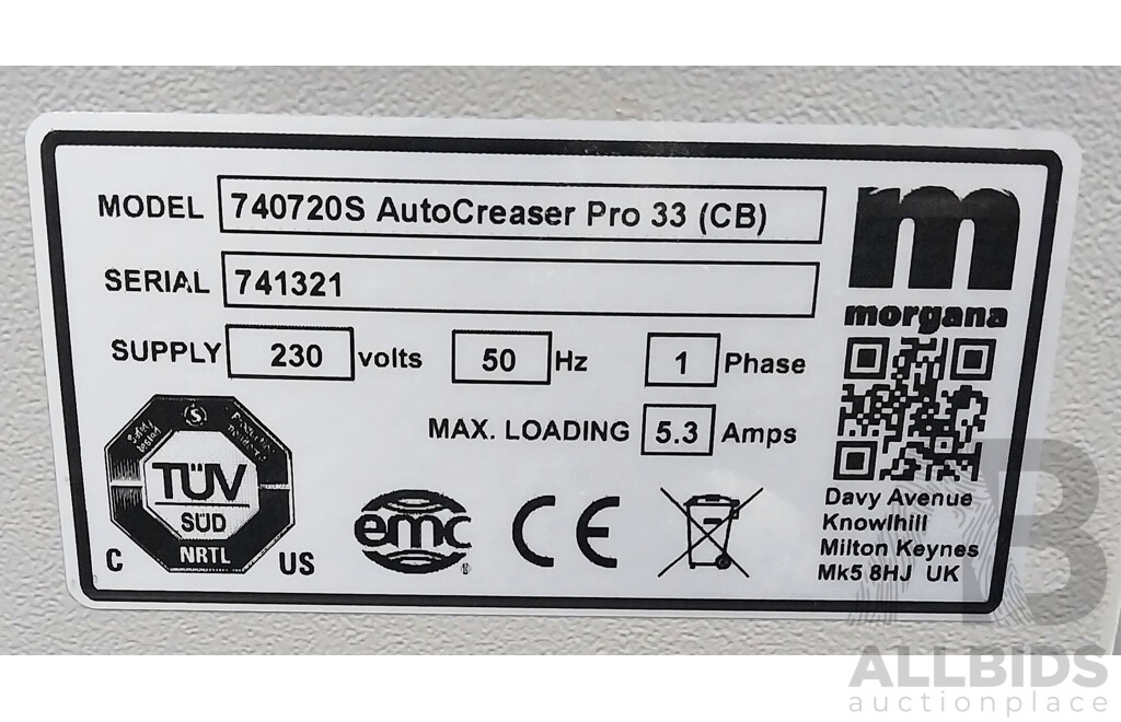 Morgan Auto Creaser Pro 33