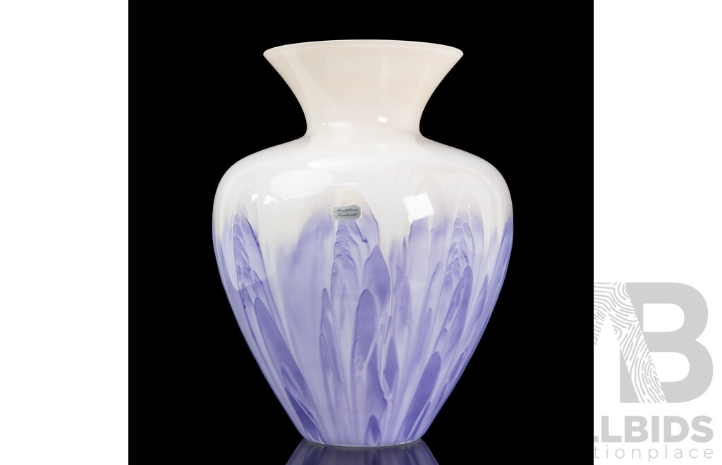 Very Large Mid Century Fratelli Toso Murano Glass Vase