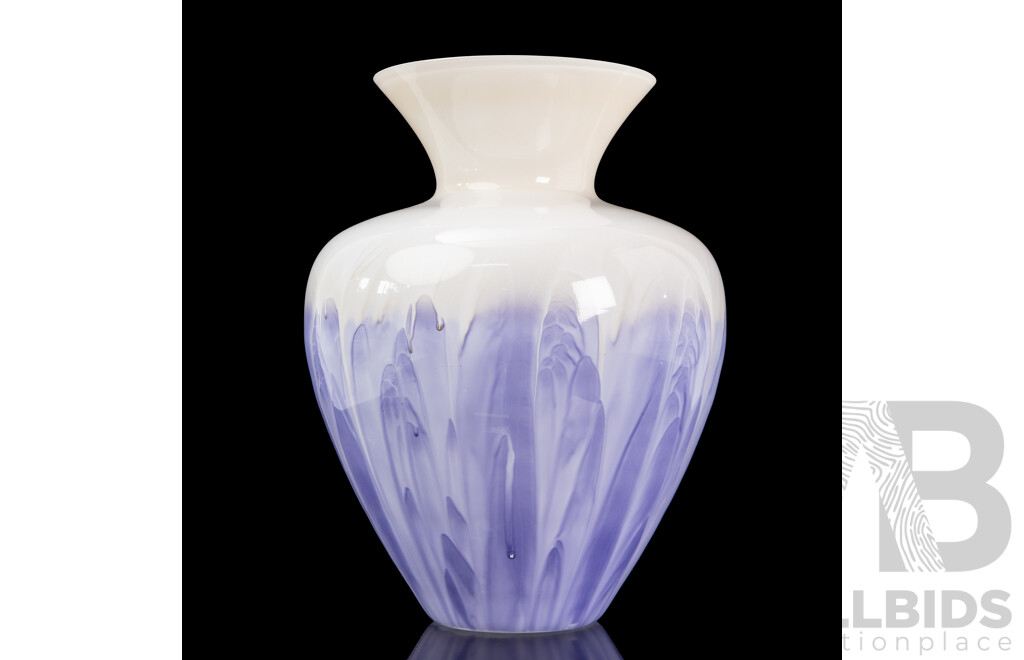 Very Large Mid Century Fratelli Toso Murano Glass Vase