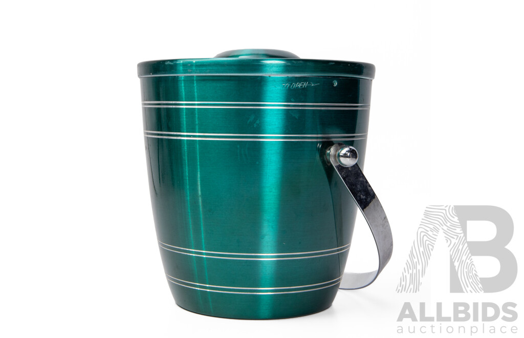 Retro Bright Green Anodised Tin Ice Bucket