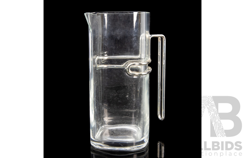 Vintage Luigi Bormioli Light and Music Glass Pitcher