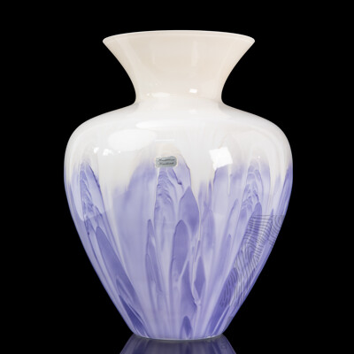 Very Large Mid Century Fratelli Toso Murano Glass Vase