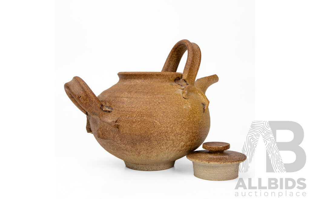 Vintage Hand Thrown Studio Pottery Lidded Teapot