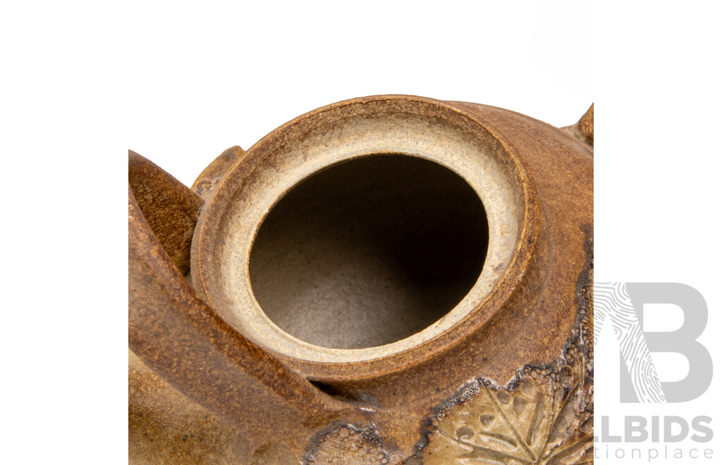 Vintage Hand Thrown Studio Pottery Lidded Teapot