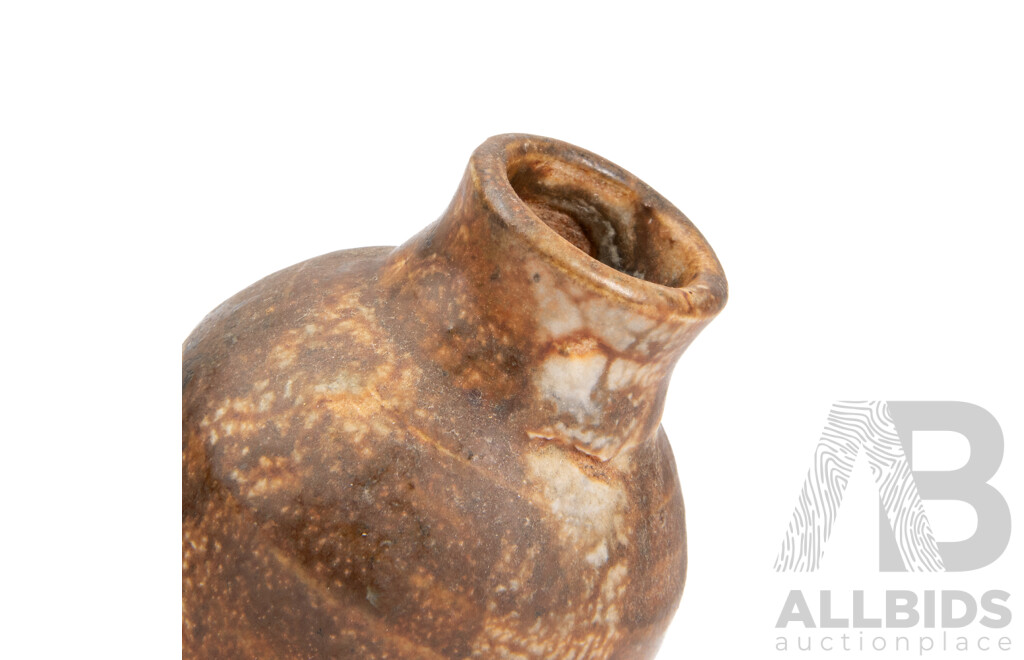 Nicely Glazed Studio Pottery Vase and Smaller Example