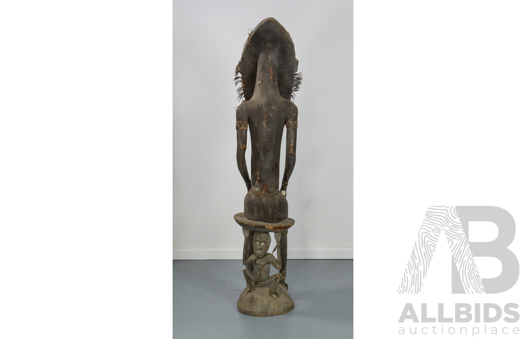 Vintage Sepik River Male Figure Totem
