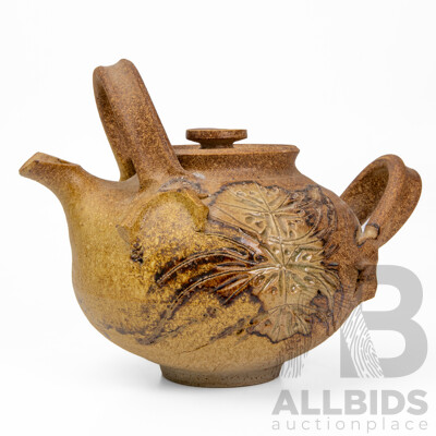 Vintage Hand Thrown Studio Pottery Lidded Teapot