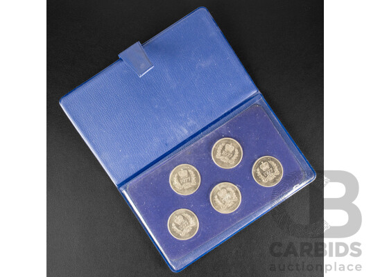 United Kingdom Royal Mint 1977 Five Crown Set, QE2 Anniversary