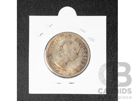Australian 1954 Silver Florin, Royal Visit .500