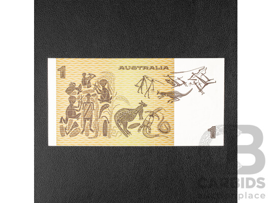 Australian 1982 UNC One Dollr Note, Johnston/Stone R78, DPE 633511