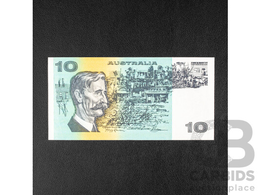 Australian 1985 UNC Ten Dollar Note Johnston/Fraser