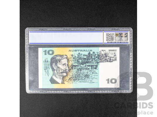 Australian 1991 Ten Dollar Note, Fraser/Cole , Graded Superb GEM UNC