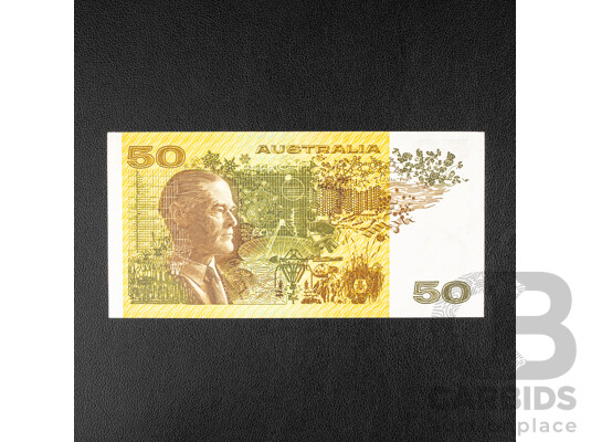 Australian 1973 A/UNC Fifty Dollar Note, Phillips/Wheeler
