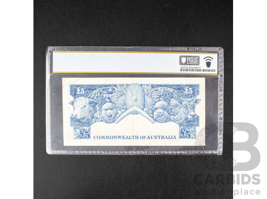 Australian 1960 Five Pound Note, Coombs/Wilson, Graded Very Fine