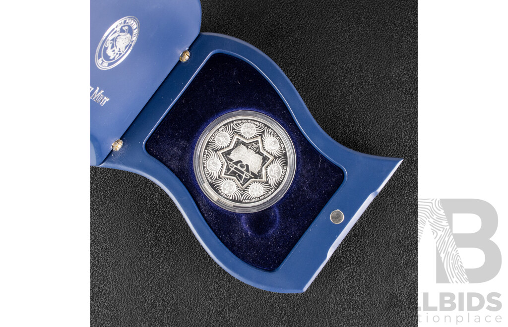 Australian Perth Mint 2001 Silver Proof One Dollar Coin and Twenty Five Cent Dump .999