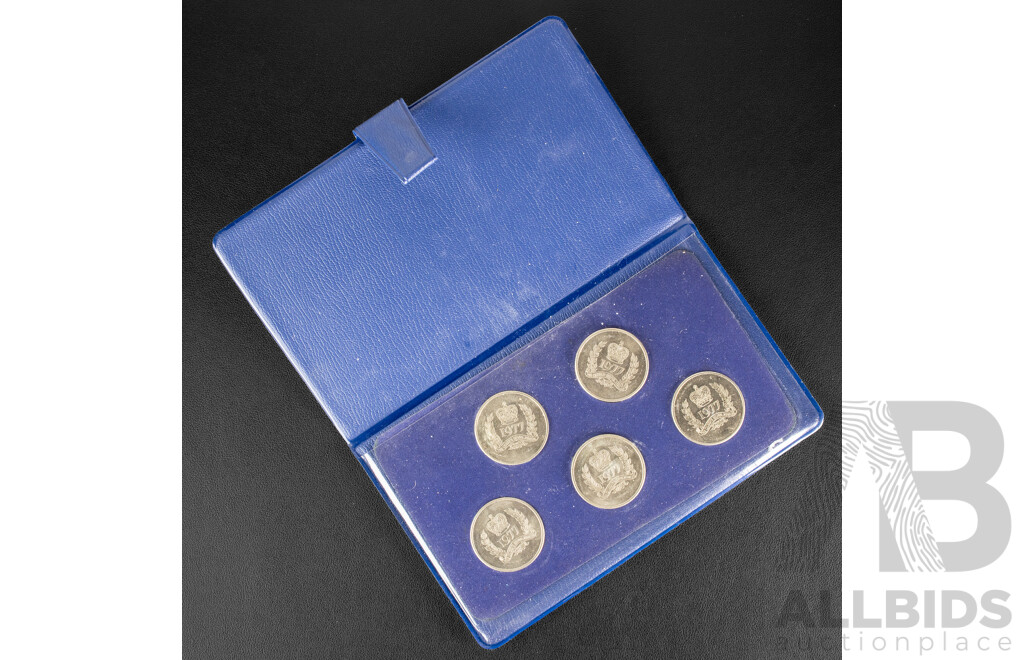United Kingdom Royal Mint 1977 Five Crown Set, QE2 Anniversary