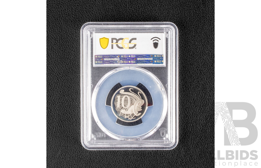 Australian RAM 2007 Proof Ten Cent Coin. Graded PR69 DCAM. 35.