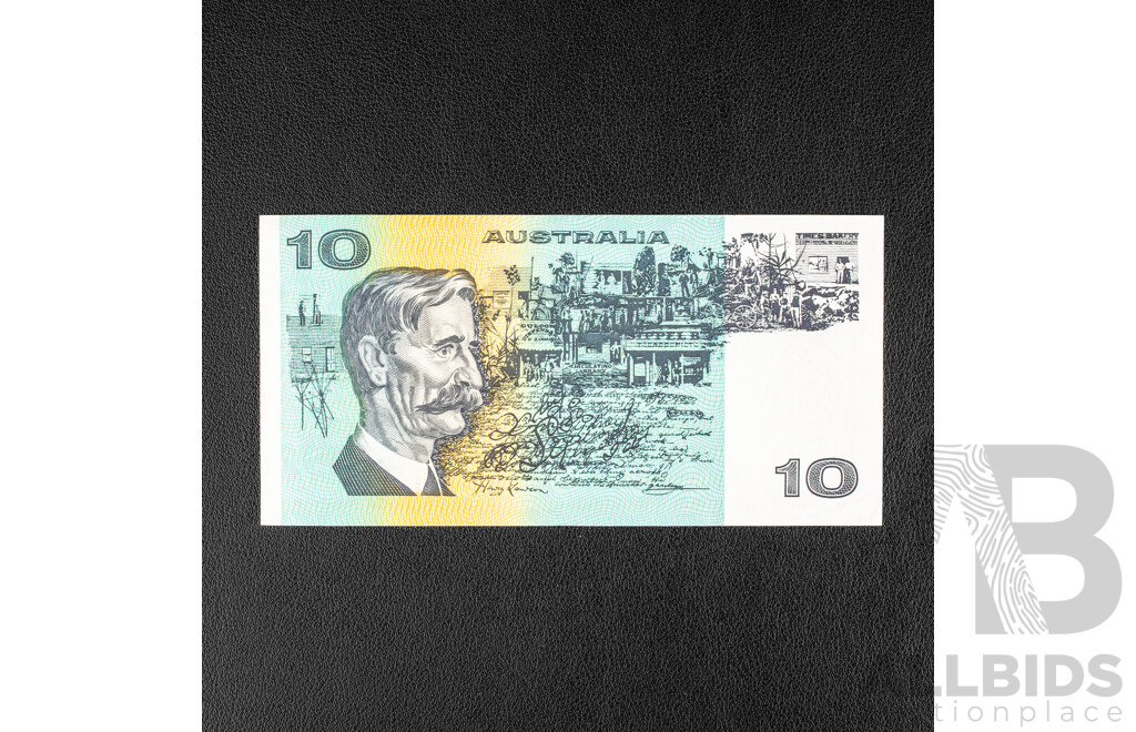 Australian 1985 UNC Ten Dollar Note Johnston/Fraser