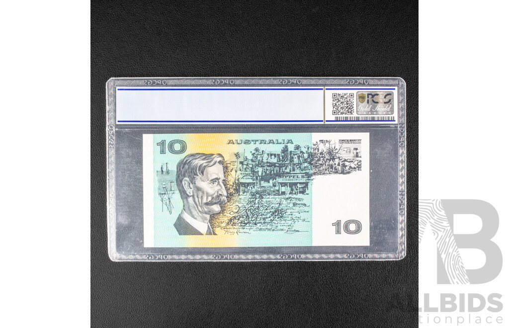 Australian 1991 Ten Dollar Note, Fraser/Cole , Graded Superb GEM UNC