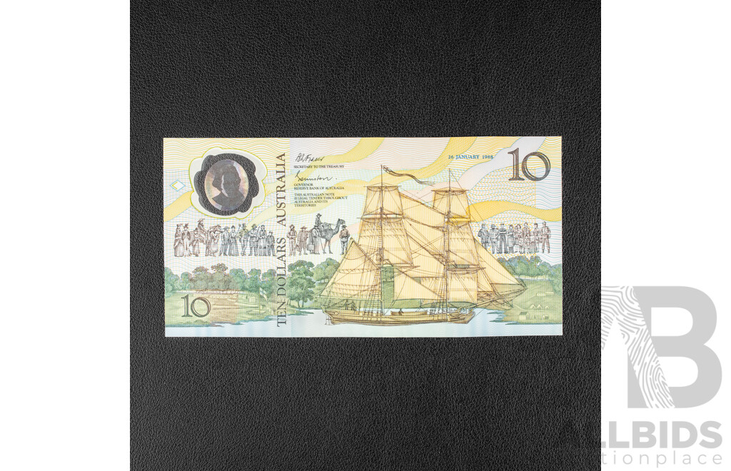 Australian 1988 UNC Ten Dollar Note, Bicentennial Collectors Issue