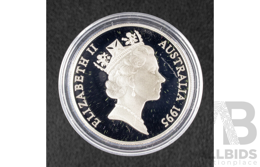 Australian RAM 1995 Silver Proof Ten Dollar Coin. Endangered Species, Numbat .925