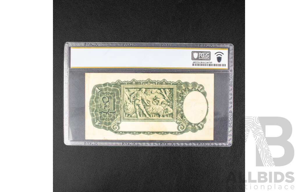 Australian 1938 One Pound Note, Sheehan/McFarlane, Graded Very Fine