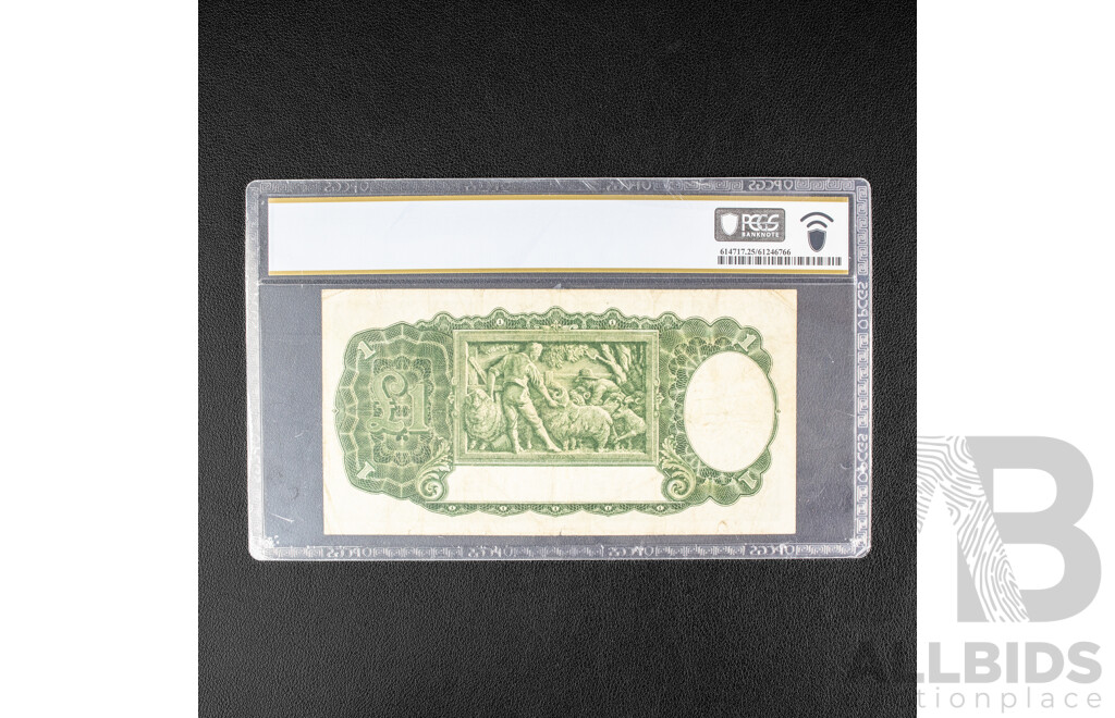 Australian 1942 One Pound Note, Armitage/McFarlane, Graded Very Fine