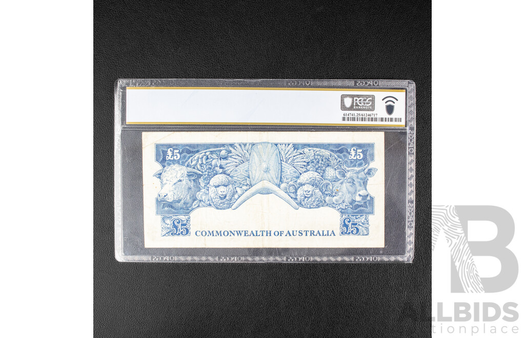 Australian 1960 Five Pound Note, Coombs/Wilson, Graded Very Fine