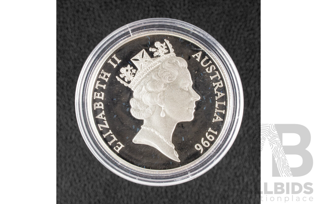 Australian RAM 1996 Silver Proof Ten Dollar Coin. Endangered Species, Southern Right Whale .925