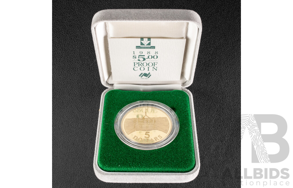 Australian 1988 Proof Five Dollar Coin, Bicentennial