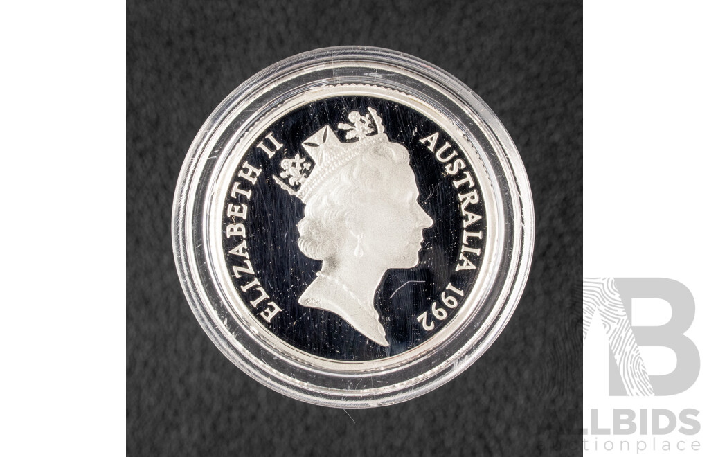 Australian RAM 1992 Silver One Dollar Coin, Barcelona Olympics