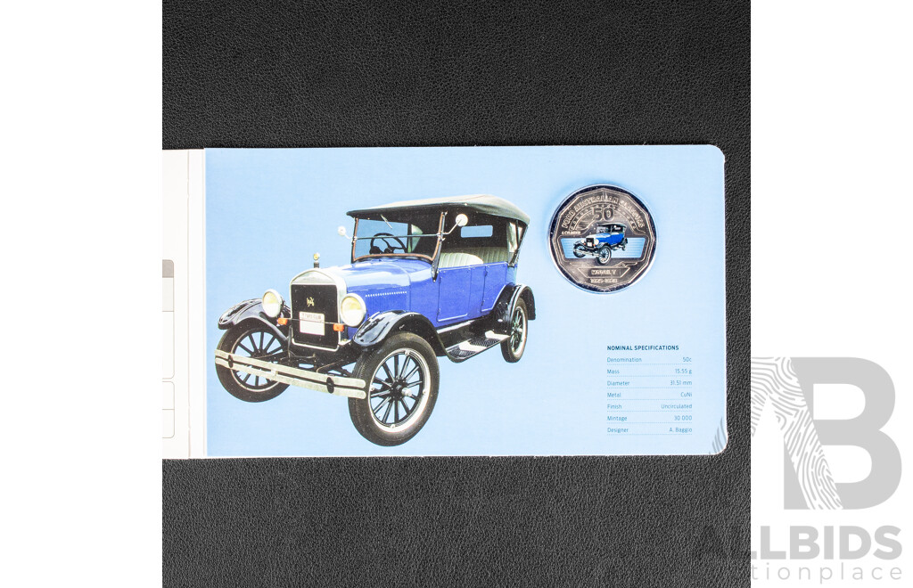 Australian RAM 2017 Ford Classic Collection 1925-2016 Set of Twelve Uncirculated Fifty Cent Coins