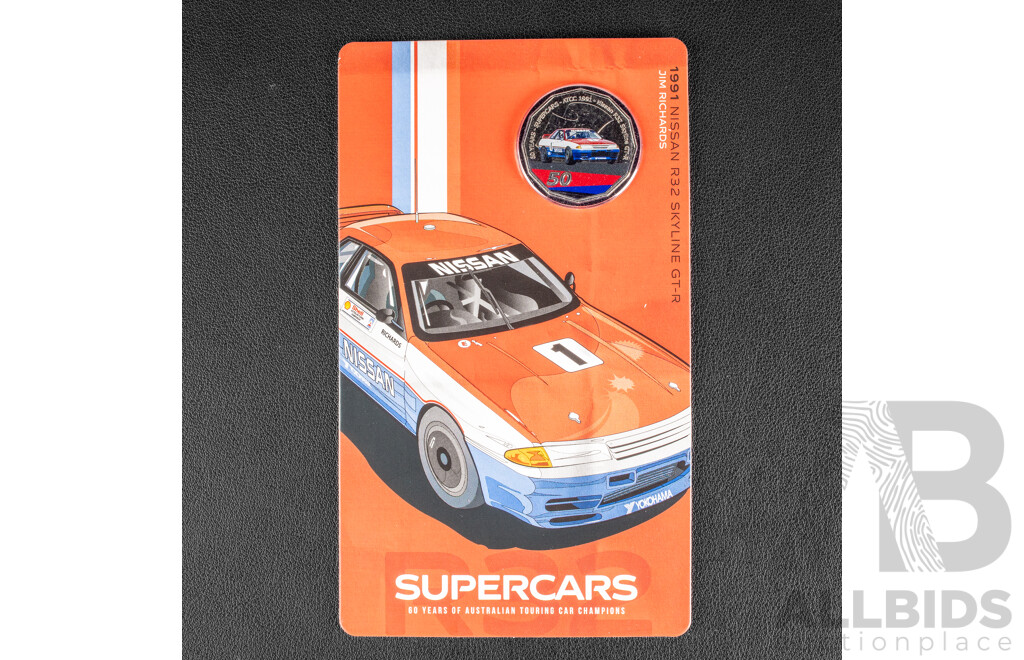 Australian RAM 2020 Nine Fifty Cent Coin Supercars Set, 60 Years of Australian Touring Car Championship