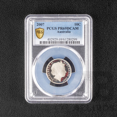 Australian RAM 2007 Proof Ten Cent Coin. Graded PR69 DCAM. 35.
