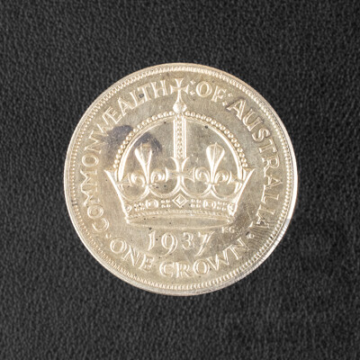 Australian 1937 KGVI Silver Crown .925