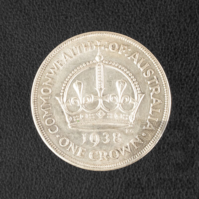 Australian 1938 KGVI Silver Crown .925