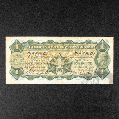 Australian 1927 One Pound Note, Riddle/Heathershaw 