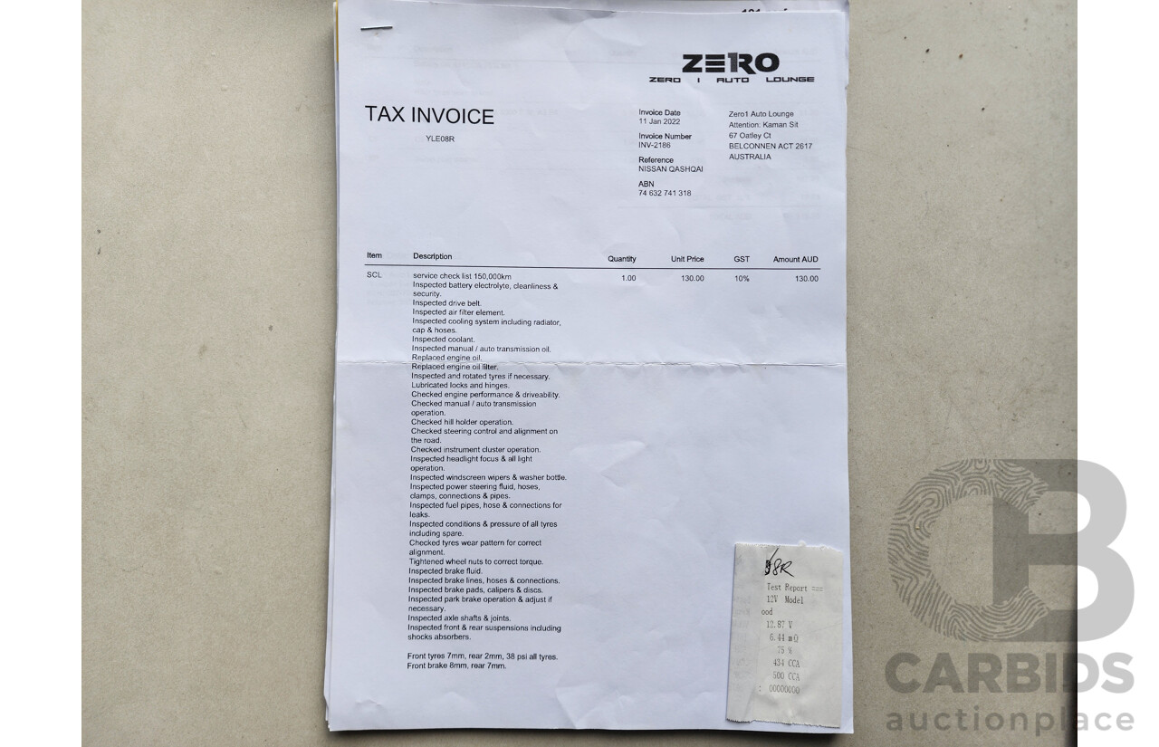 03/2016 Nissan Qashqai TI (4x2) J11 4d Wagon White 2.0L