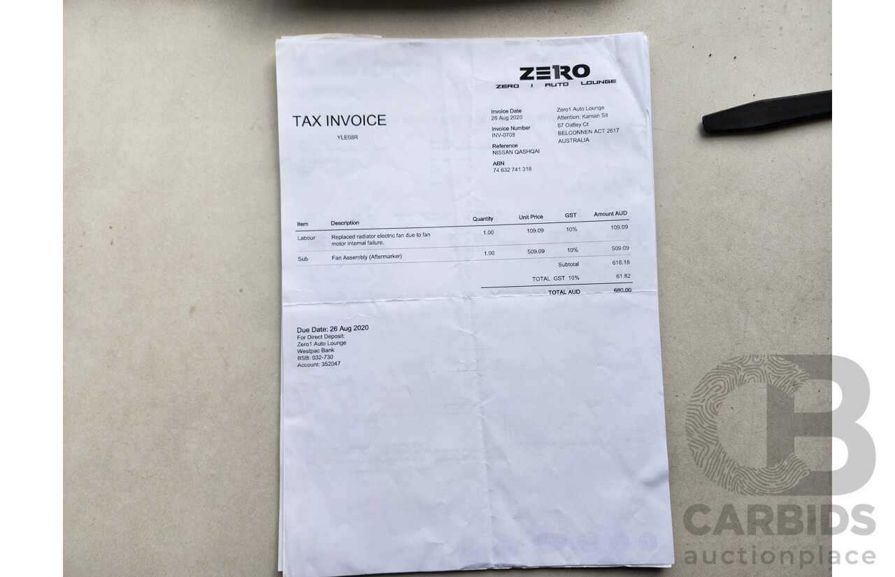 03/2016 Nissan Qashqai TI (4x2) J11 4d Wagon White 2.0L