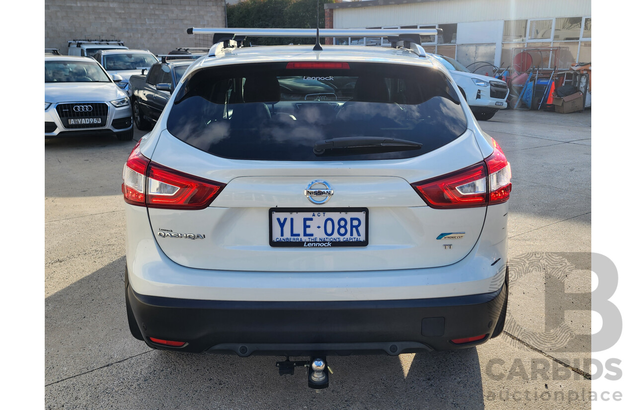 03/2016 Nissan Qashqai TI (4x2) J11 4d Wagon White 2.0L