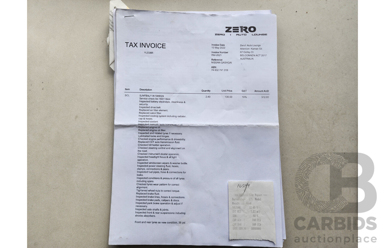 03/2016 Nissan Qashqai TI (4x2) J11 4d Wagon White 2.0L