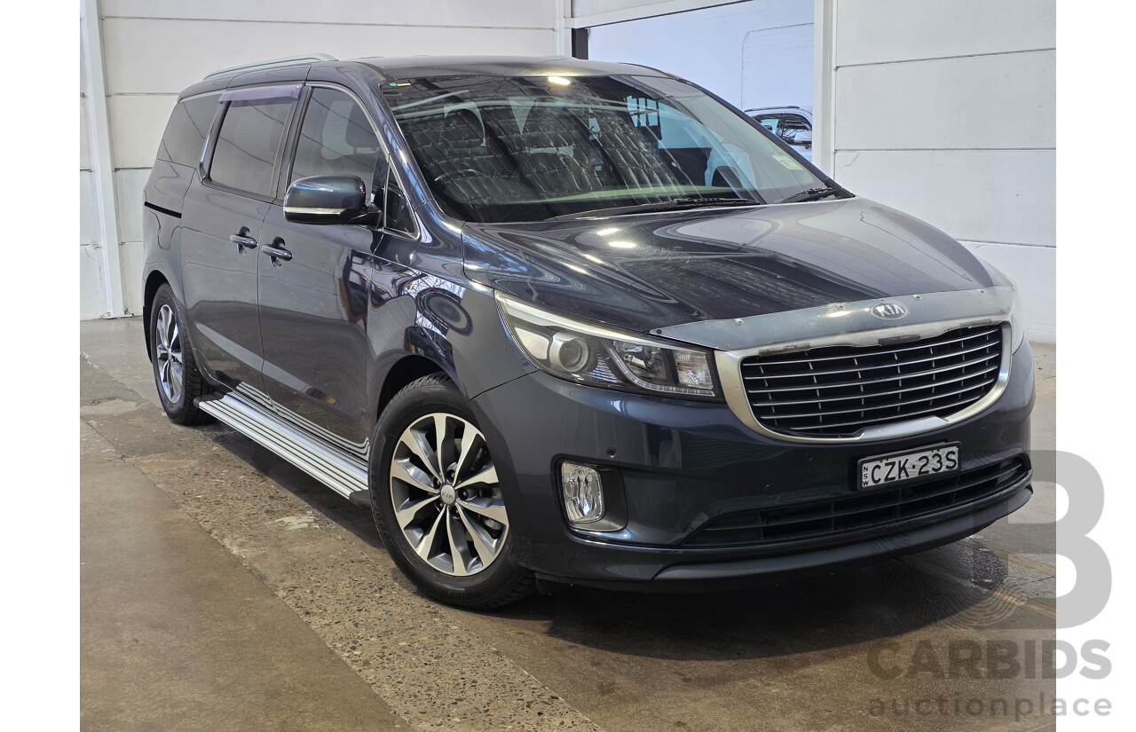 8/2015 Kia Carnival SLi YP MY16 4d Wagon Blue 3.3L