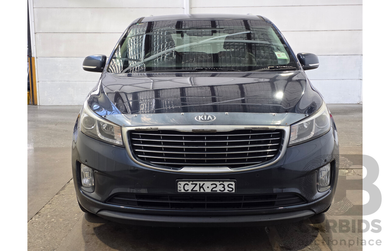 8/2015 Kia Carnival SLi YP MY16 4d Wagon Blue 3.3L
