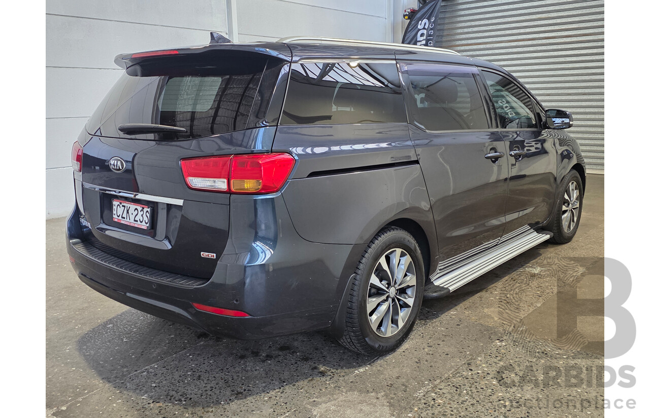 8/2015 Kia Carnival SLi YP MY16 4d Wagon Blue 3.3L
