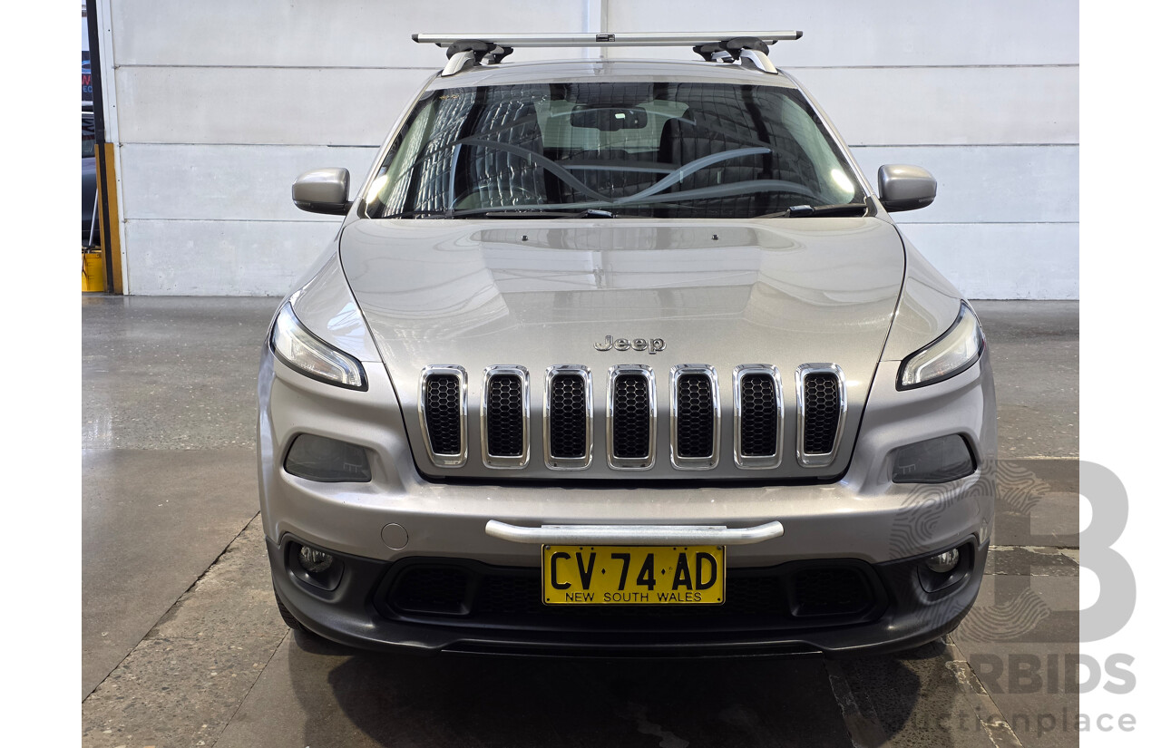 2/2015 Jeep Cherokee Longitude (4x4) KL MY15 4d Wagon Silver 3.2L