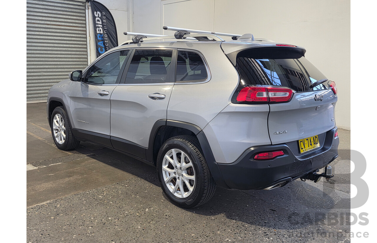 2/2015 Jeep Cherokee Longitude (4x4) KL MY15 4d Wagon Silver 3.2L