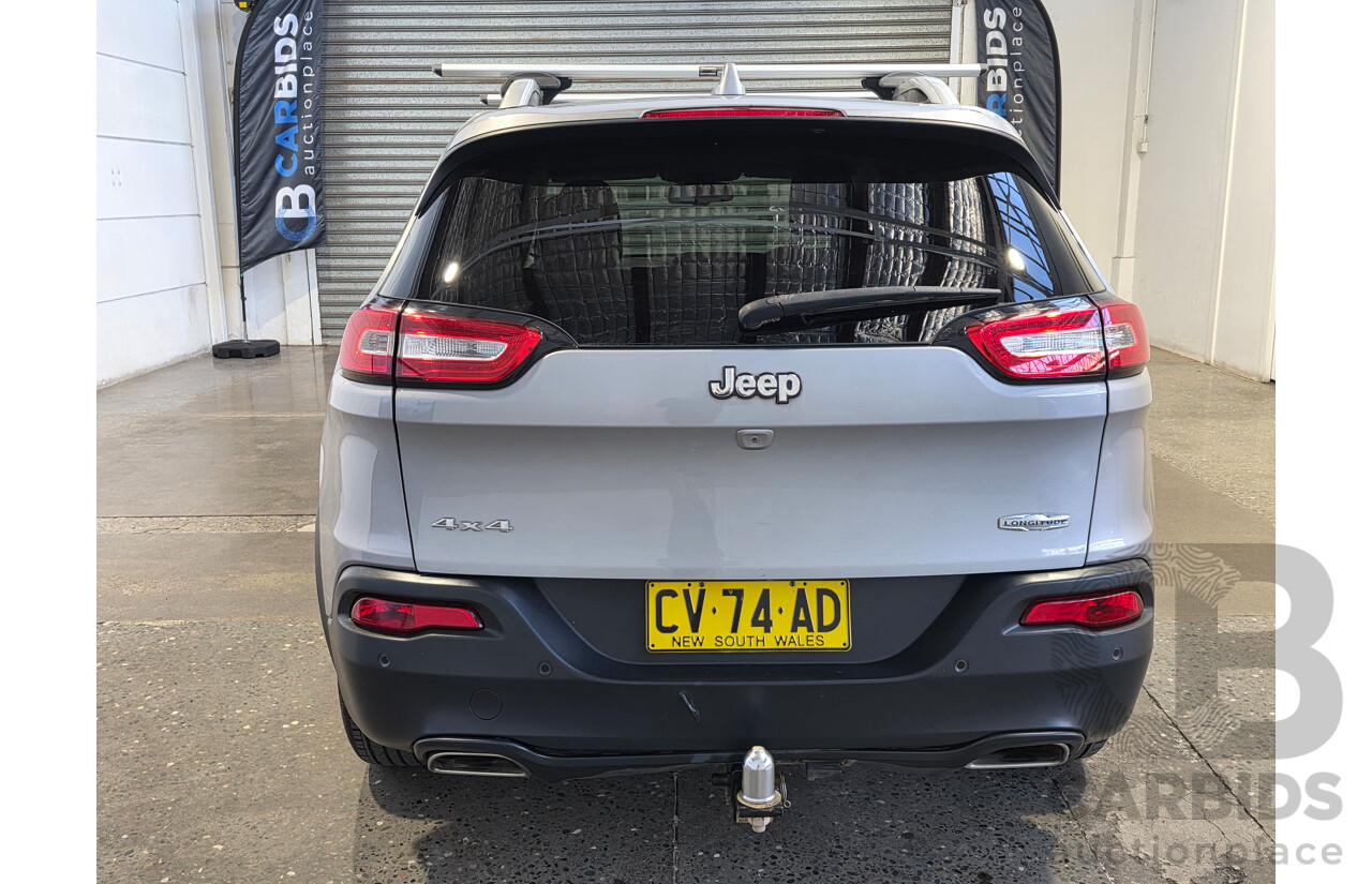 2/2015 Jeep Cherokee Longitude (4x4) KL MY15 4d Wagon Silver 3.2L