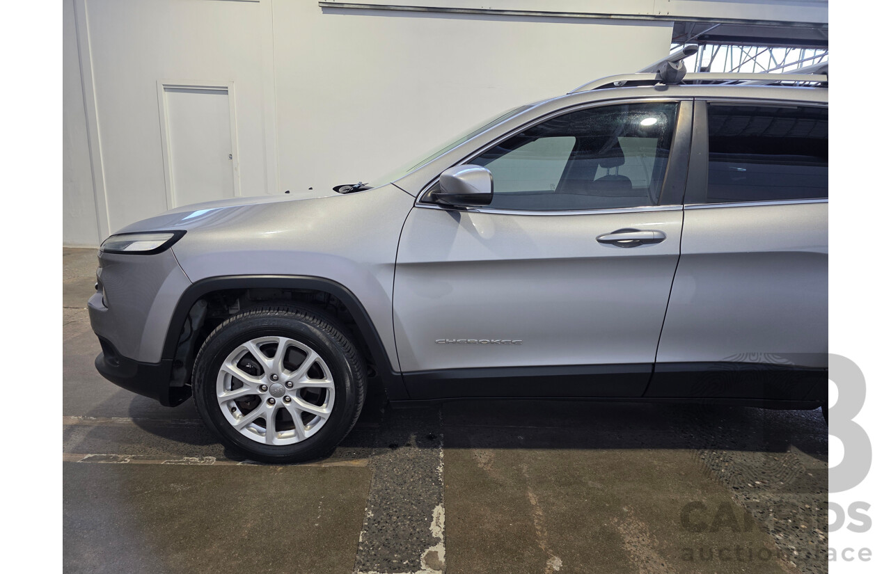 2/2015 Jeep Cherokee Longitude (4x4) KL MY15 4d Wagon Silver 3.2L